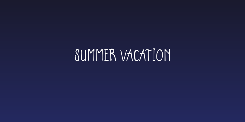 Summer Vacation Social Header