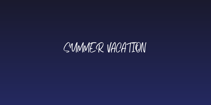 Summer Vacation Social Header