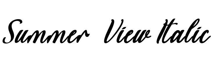 Summer  View Italic  フリーフォントのダウンロード