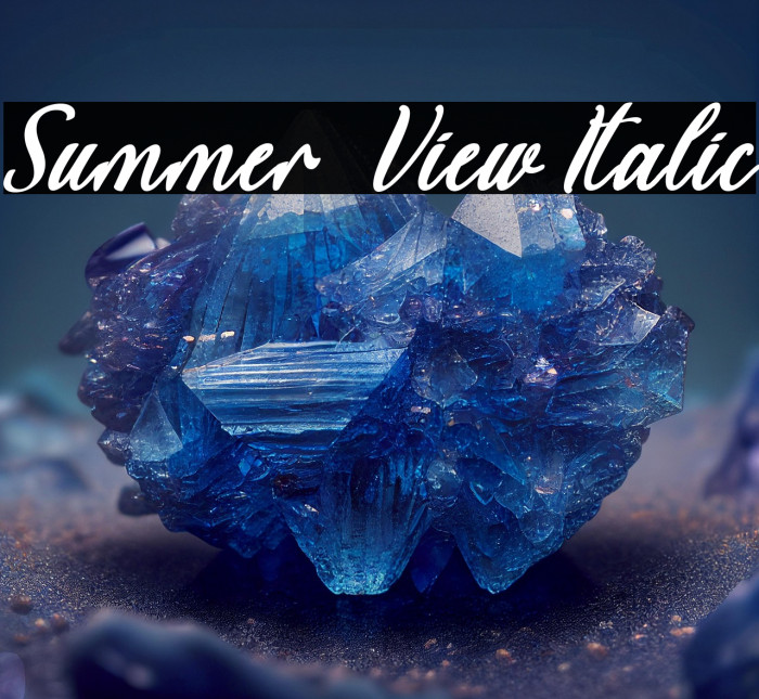 Summer  View Italic Example 3
