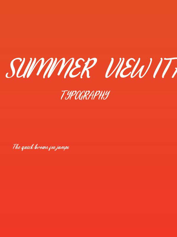 Summer  View Italic Poster