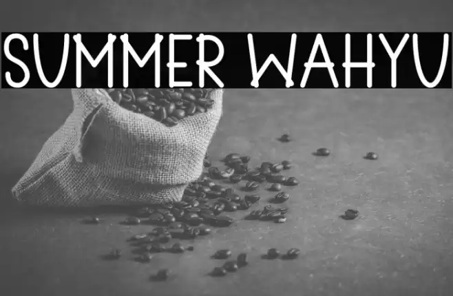 Summer Wahyu Font examples