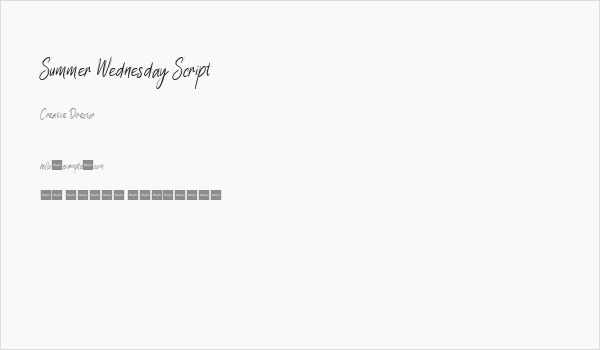 Summer Wednesday Script Business Card