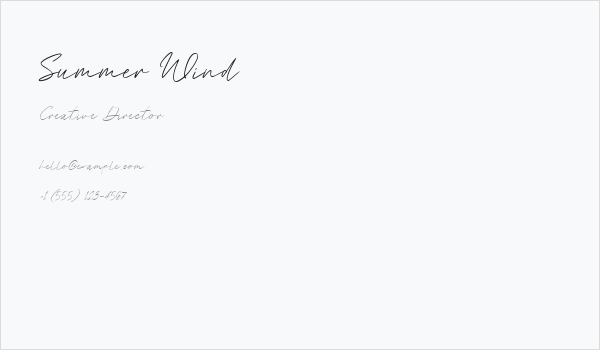 Summer Wind Business Card