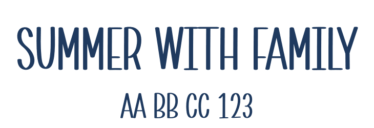 Summer With Family Font Preview