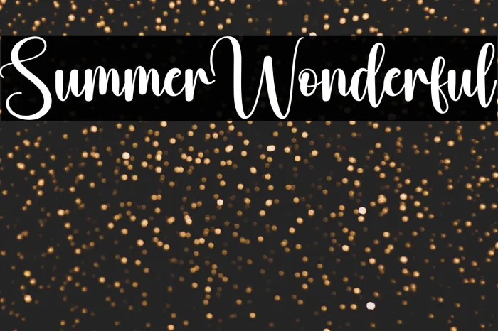 Summer Wonderful Example 3