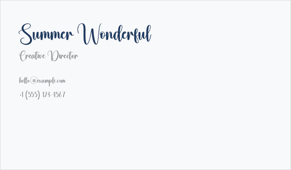 Summer Wonderful Business Card