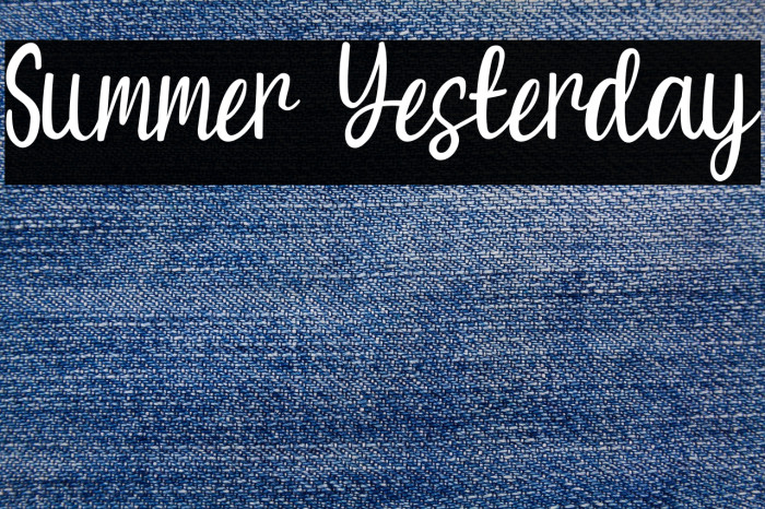 Summer Yesterday Example 3