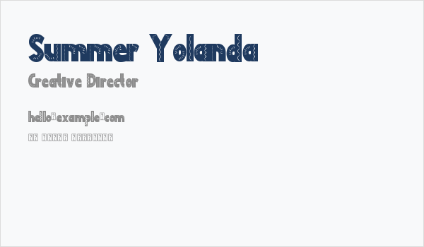 Summer Yolanda Business Card
