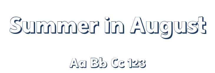 Summer in August Font Preview