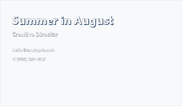 Summer in August Business Card