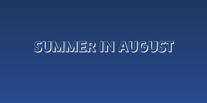 Summer in August Social Header