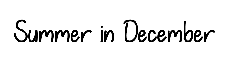 Summer in December  Frei Schriftart Herunterladen