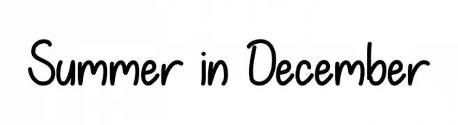Summer in December  Frei Schriftart Herunterladen