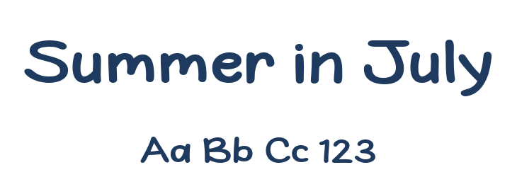 Summer in July Font Preview