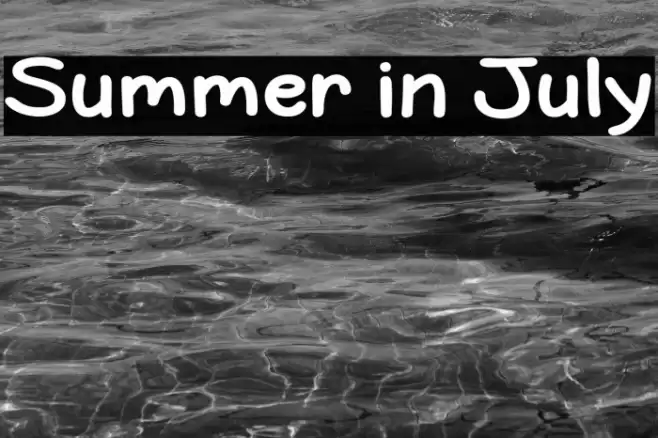 Summer in July Schriftart examples