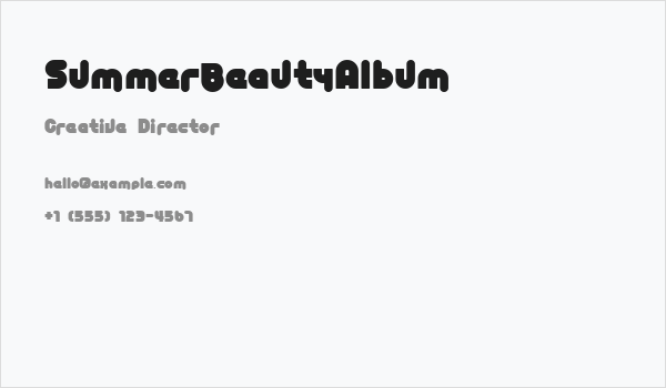 SummerBeautyAlbum Business Card