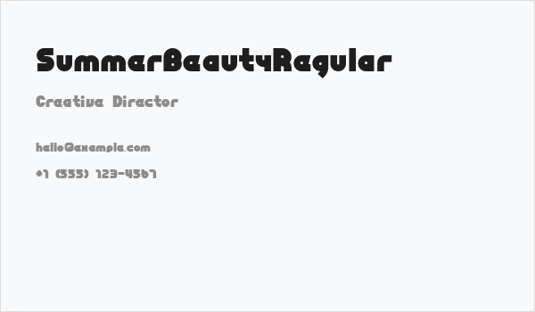 SummerBeautyRegular Business Card