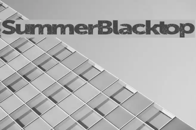 SummerBlacktop फ़ॉन्ट examples