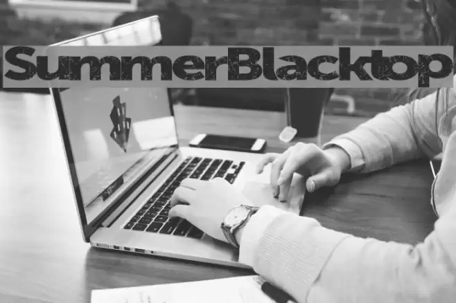 SummerBlacktop फ़ॉन्ट examples