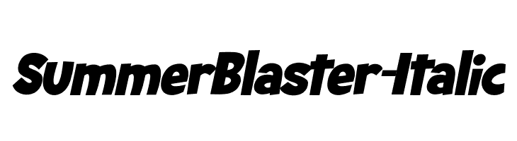 SummerBlaster-Italic  フリーフォントのダウンロード