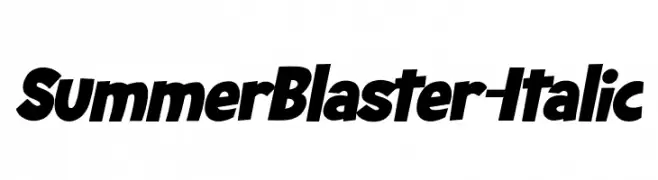 SummerBlaster-Italic  Frei Schriftart Herunterladen