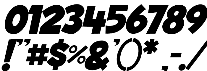 SummerBlaster-Italic Font OTHER CHARS