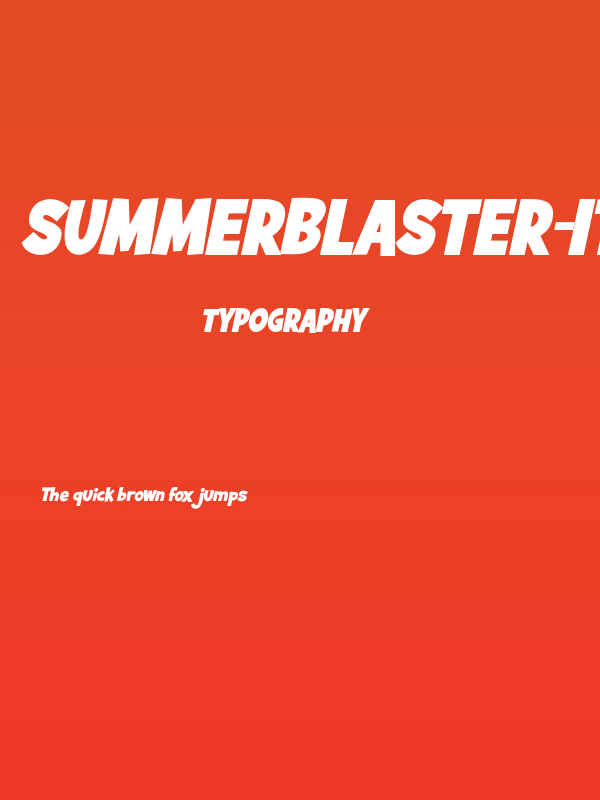 SummerBlaster-Italic Poster