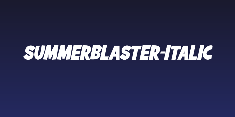 SummerBlaster-Italic Social Header