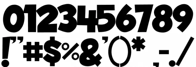 SummerBlaster Font OTHER CHARS