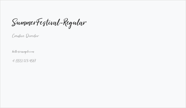 SummerFestival-Regular Business Card