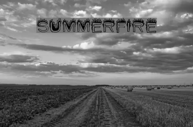 SummerFire Font examples
