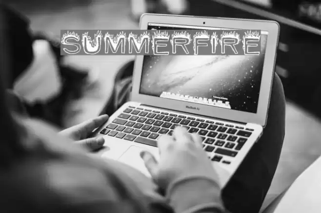 SummerFire Font examples