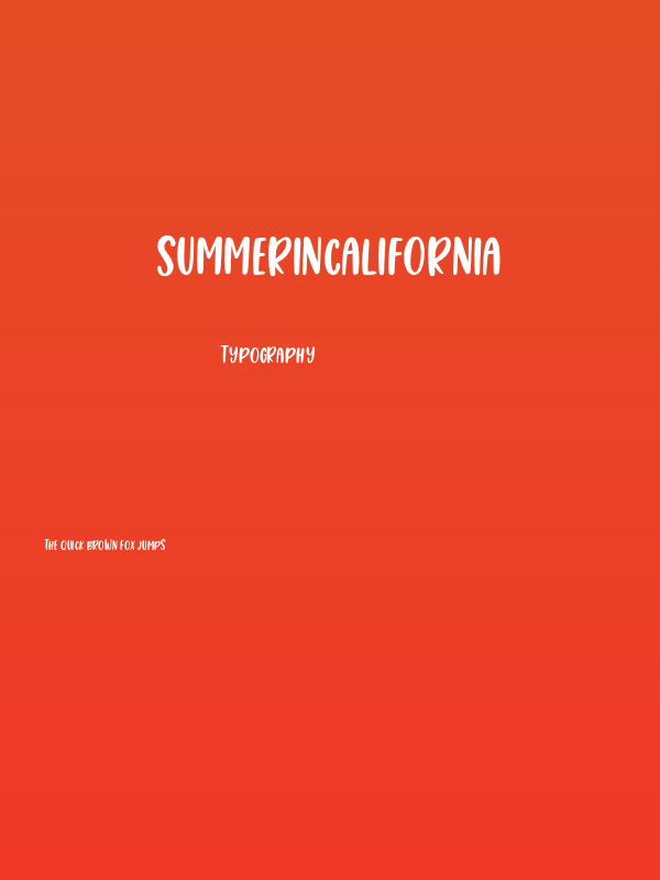 SummerInCalifornia Poster