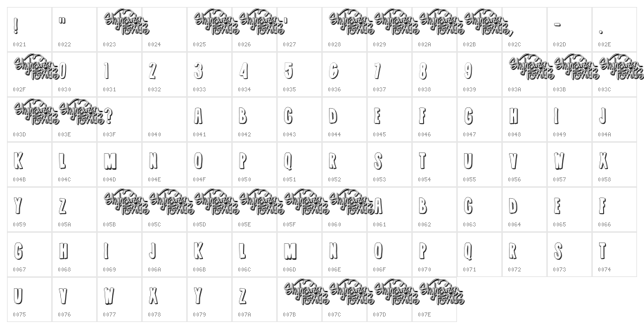 SummerJams-Outline Character Map