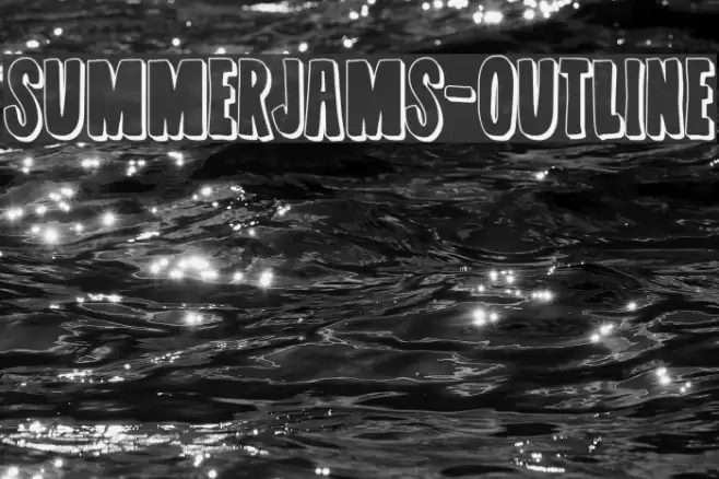 SummerJams-Outline Font examples