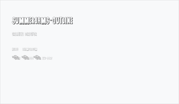 SummerJams-Outline Business Card