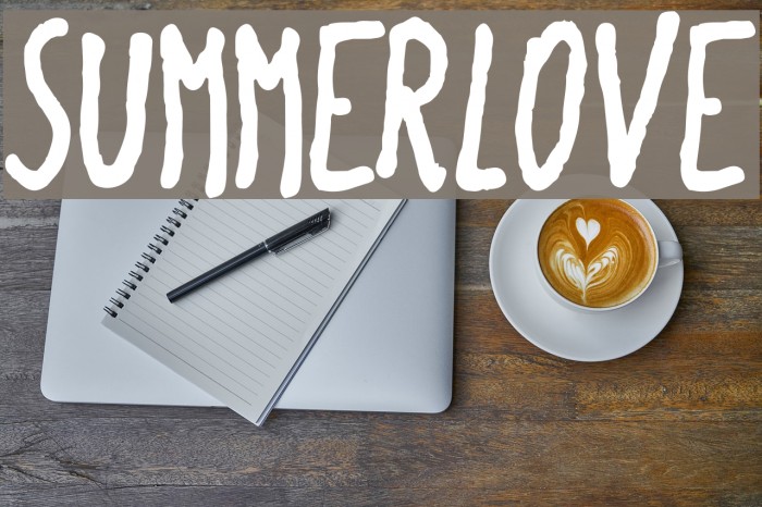SummerLove Шрифта examples