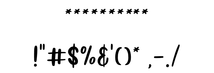 SummerLoving Font OTHER CHARS