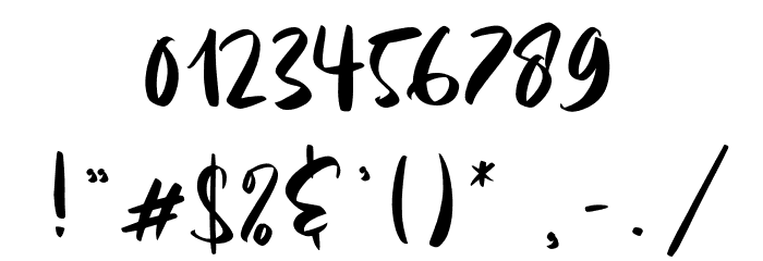 SummerRose-Regular Font OTHER CHARS