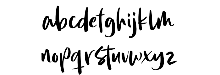 SummerRose-Regular Font LOWERCASE