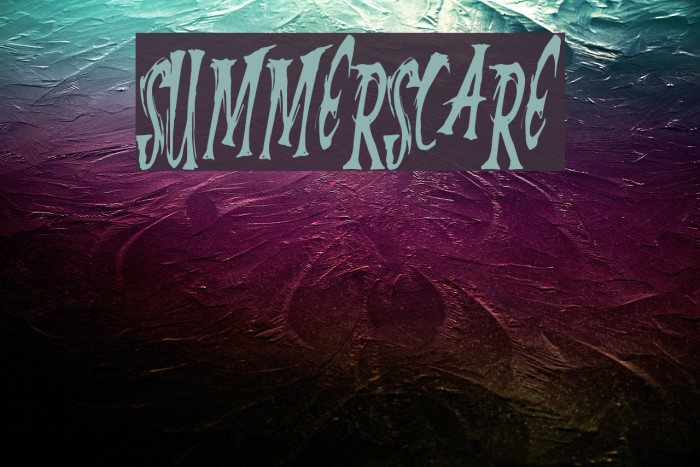 SummerScare Font examples