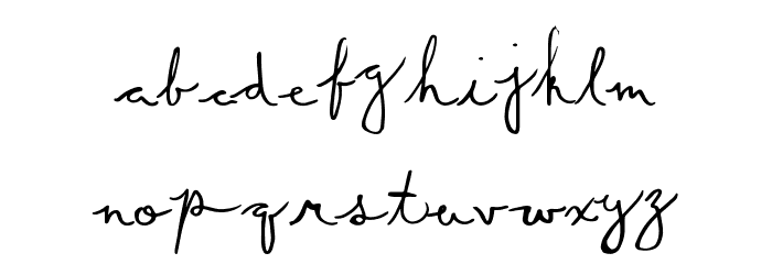 SummerScript Font LOWERCASE