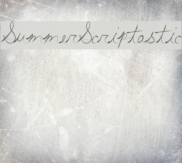 SummerScriptastic Fonte examples