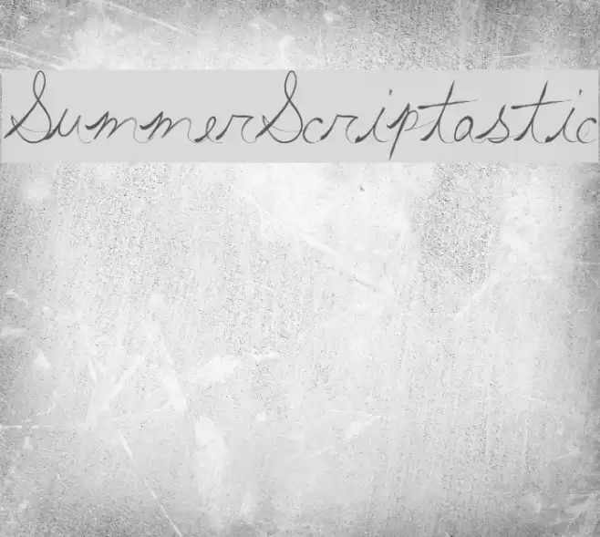 SummerScriptastic Fonte examples