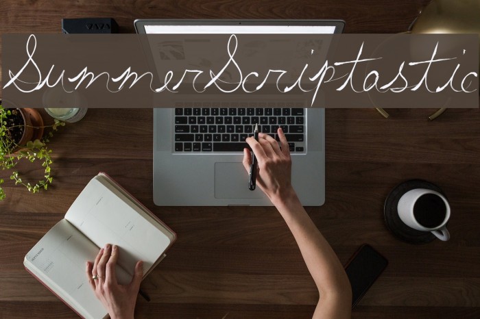 SummerScriptastic Fonte examples