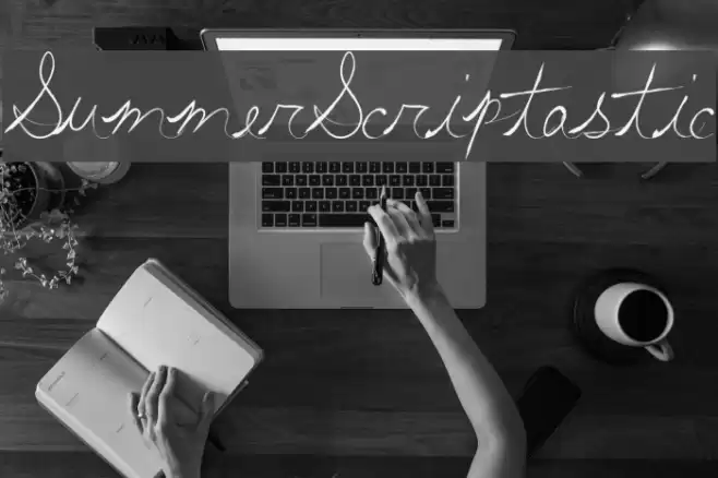 SummerScriptastic Fonte examples