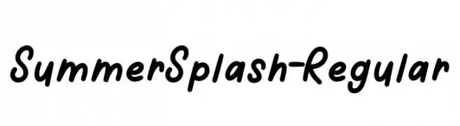 SummerSplash-Regular  नि: शुल्क फ़ॉन्ट्स डाउनलोड