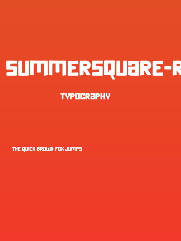 SummerSquare-Regular Poster