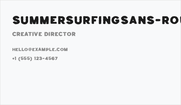 SummerSurfingSans-Rough Business Card